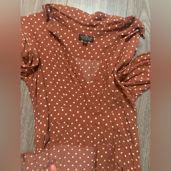 Topshop dotted skirt with 2 slits - Picture 5 of 7